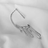 Geometric Metal Dripping Wax Irregular Lava Cuff Earring