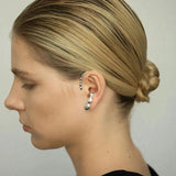 Geometric Metal Dripping Wax Irregular Lava Cuff Earring