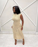 ''Stunna'' Crochet Sleeveless Long Maxi Dress