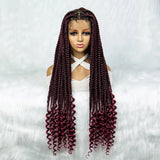 Full Lace Big Knotless Braided  Synthetic Wigs