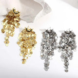 Women's Shiny Sequins Long Tassel Earrings