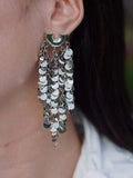 Women's Shiny Sequins Long Tassel Earrings
