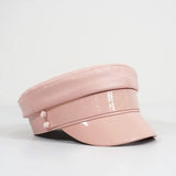 PU Leather Newsboy Flat Top Design Hat
