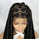 Full Lace Big Knotless Braided  Synthetic Wigs