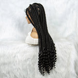 Full Lace Big Knotless Braided  Synthetic Wigs