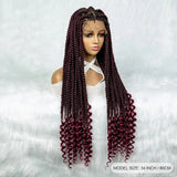 Full Lace Big Knotless Braided  Synthetic Wigs