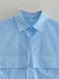 Double Pocket Cropped Shirt