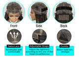 Full Lace Big Knotless Braided  Synthetic Wigs