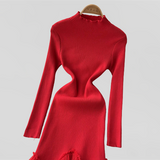 Women's Mesh Splice Knitted Dress