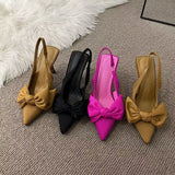 Butterfly Knot Slingbacks Heels