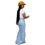 Womens Mermaid Jeans Skirt