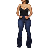 Womens High Waist Flare Jeans