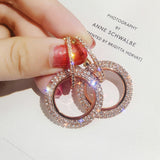 Diamond Crystal Encrested Earrings