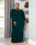 Autumn Winter Knitting Slash Neck Women Casual Dress Big Size 5XL Long Sleeves Solid Elegant Stretchy Bodycon Dresses
